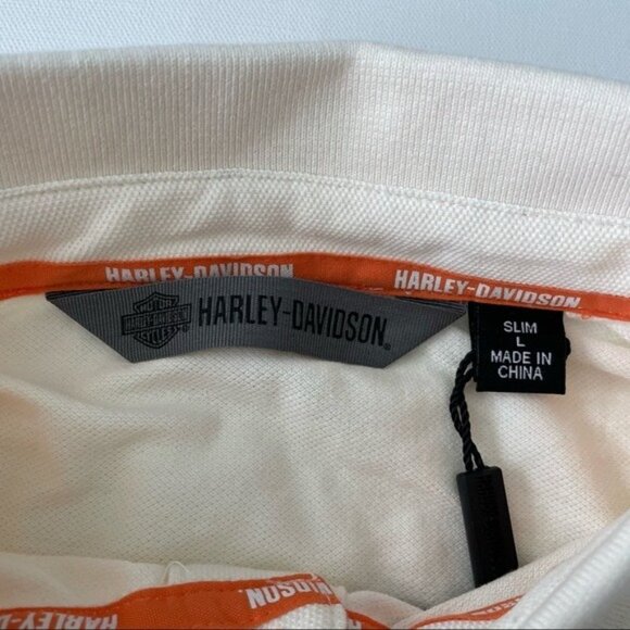 Harley-Davidson Men's Logo Knit Polo Size L Slim Fit - Picture 5 of 16